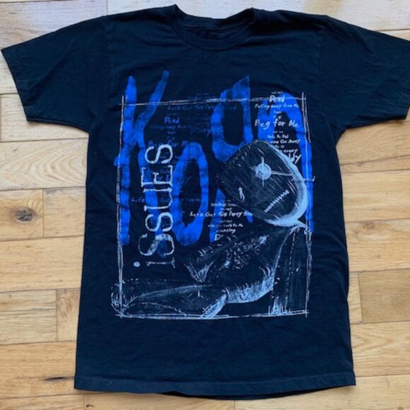 Korn Issues Graphic Band T-Shirt Black Blue Print Size Small - Picture 2 of 7